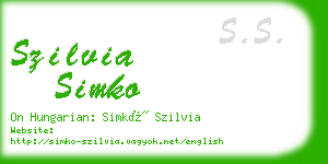 szilvia simko business card